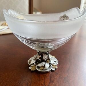 Small crystal candy dish